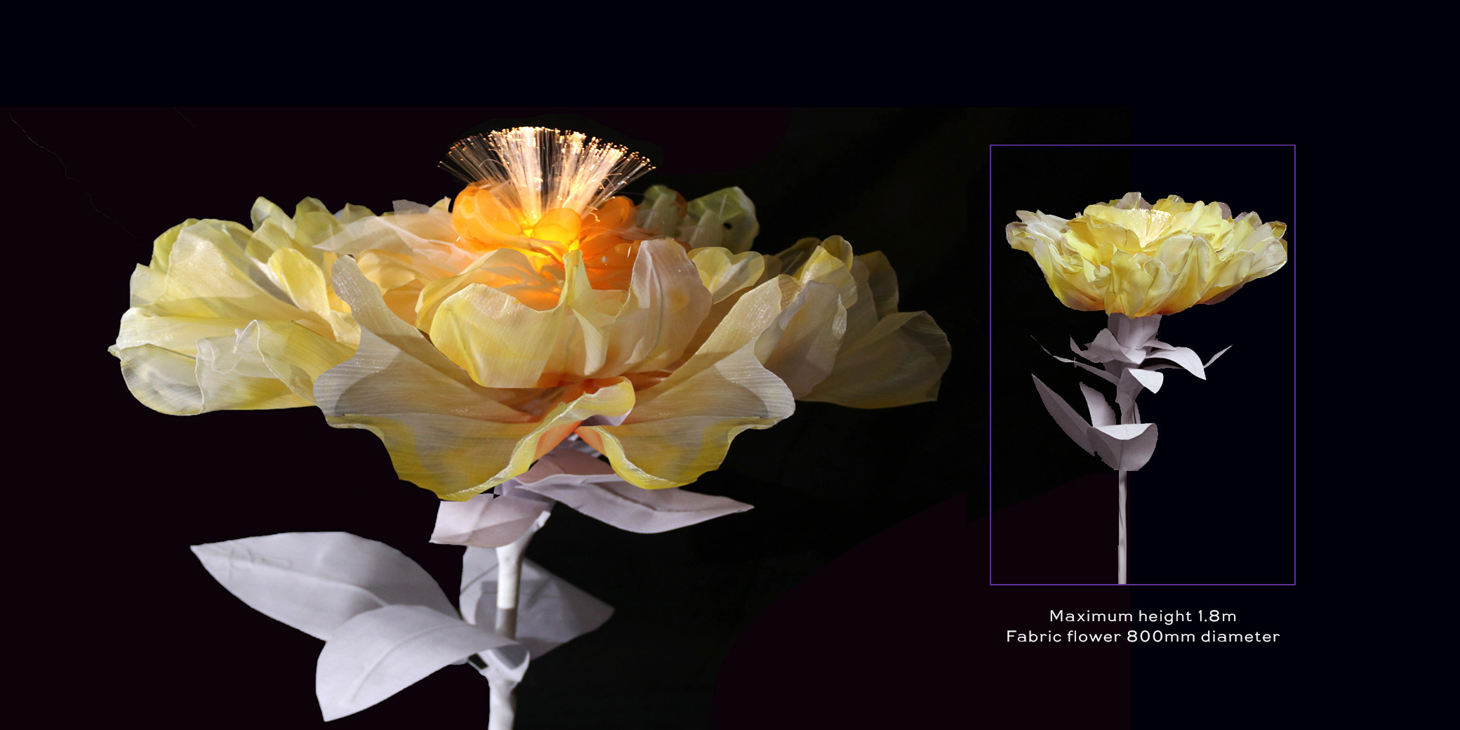 Yellow mechanical flower
